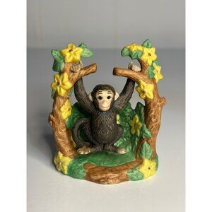 VTG 1988 Franklin Mint Safari Surprises 3.5" Chimp Porcelain Figurine Wildlife